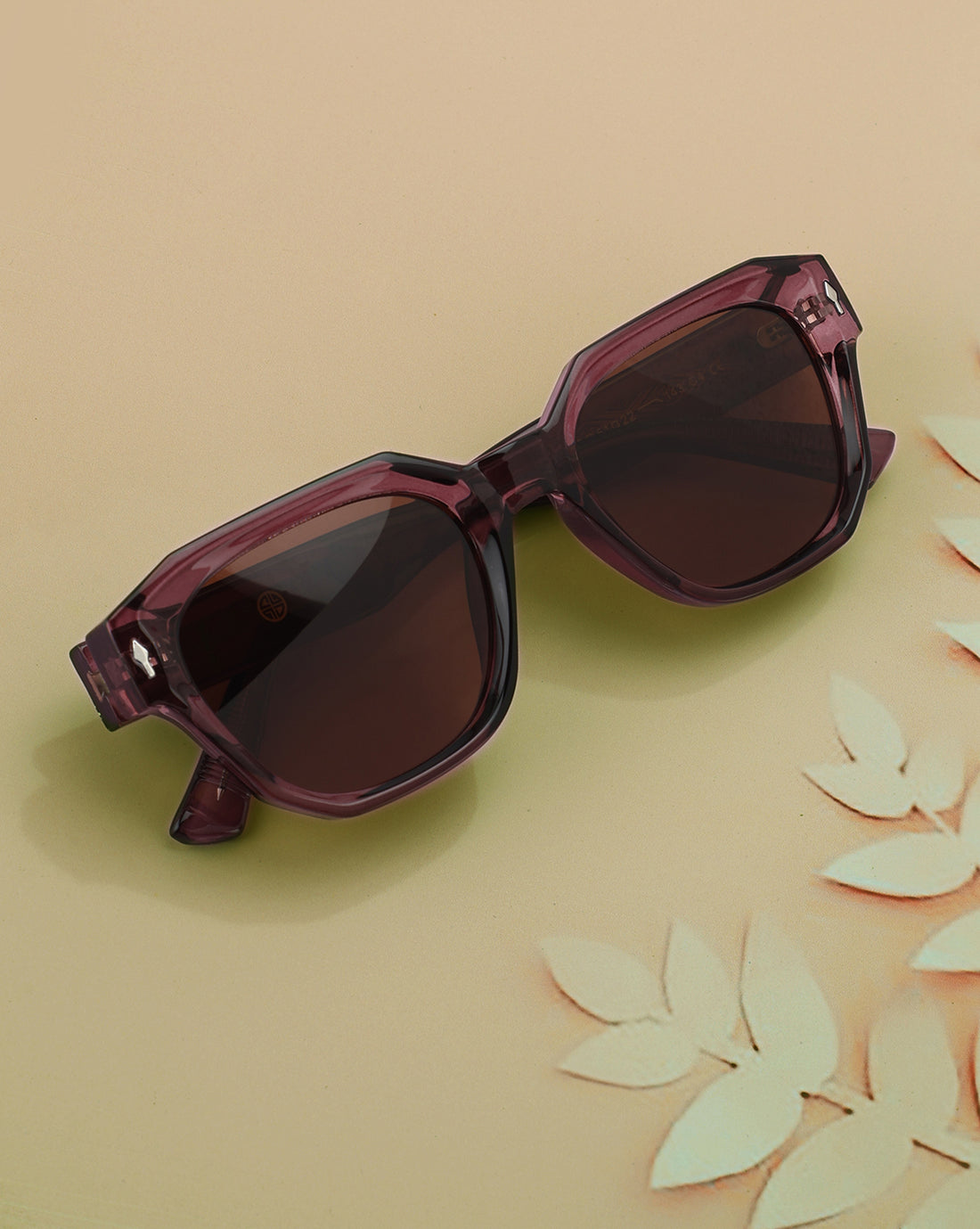 Brown Toned with Brown Polarised Lens Rectangle Sunglass for women