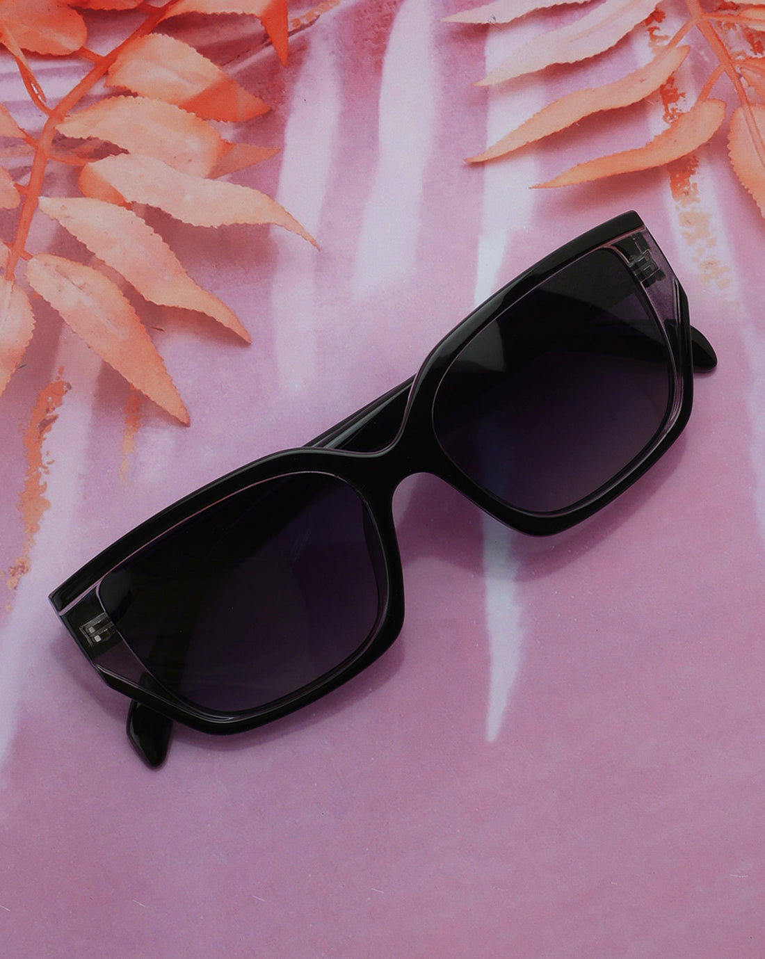 Black Toned with Blue Polarised Lens Oversized Sunglass for women