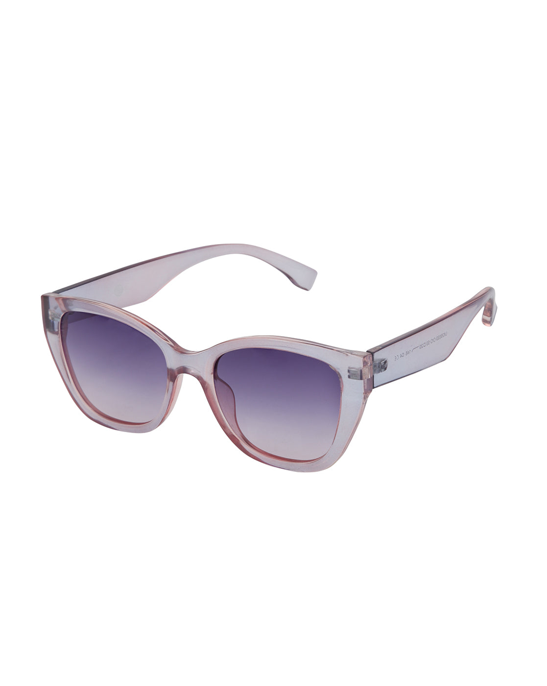 Transparent with Pink Toned with Blue Polarised Lens Oversized Sunglass for women