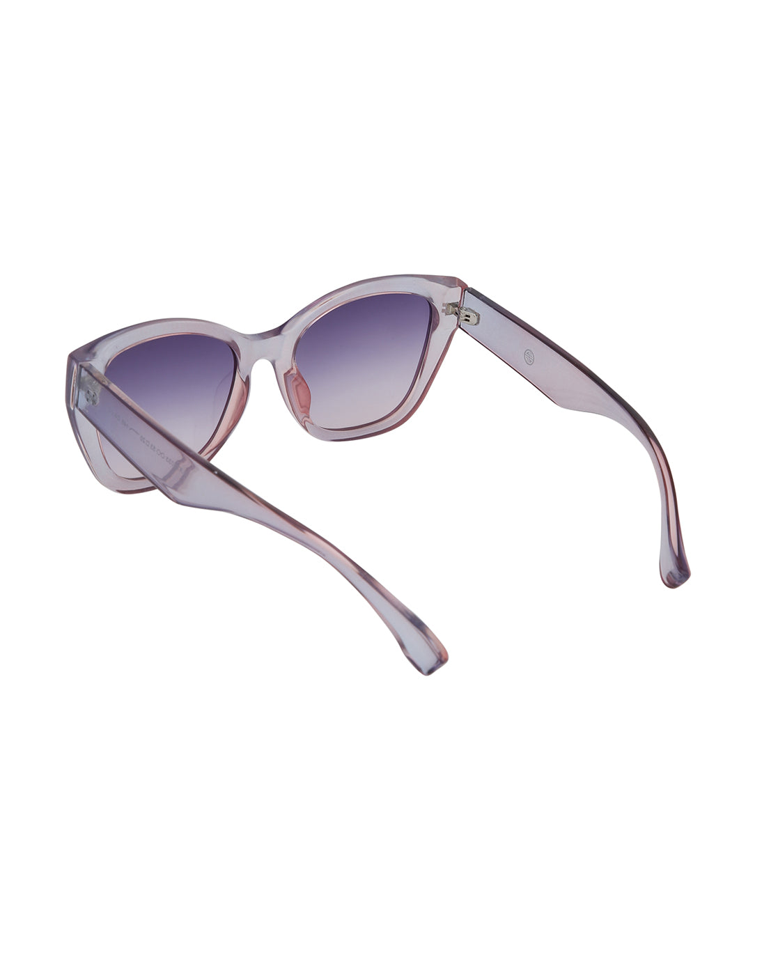 Transparent with Pink Toned with Blue Polarised Lens Oversized Sunglass for women