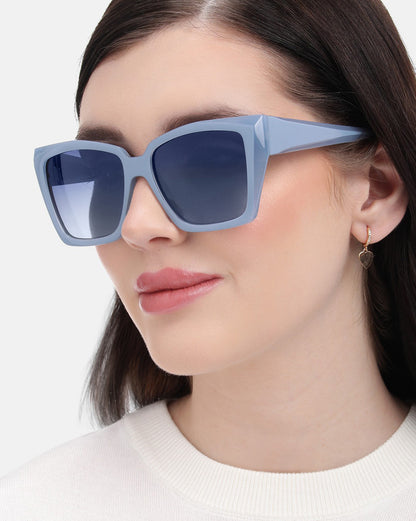 Blue Toned with Polarised Lens Oversized Sunglass for women