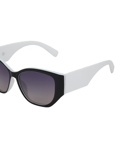 Black and White Toned with Polarised Lens Oversized Sunglass for women