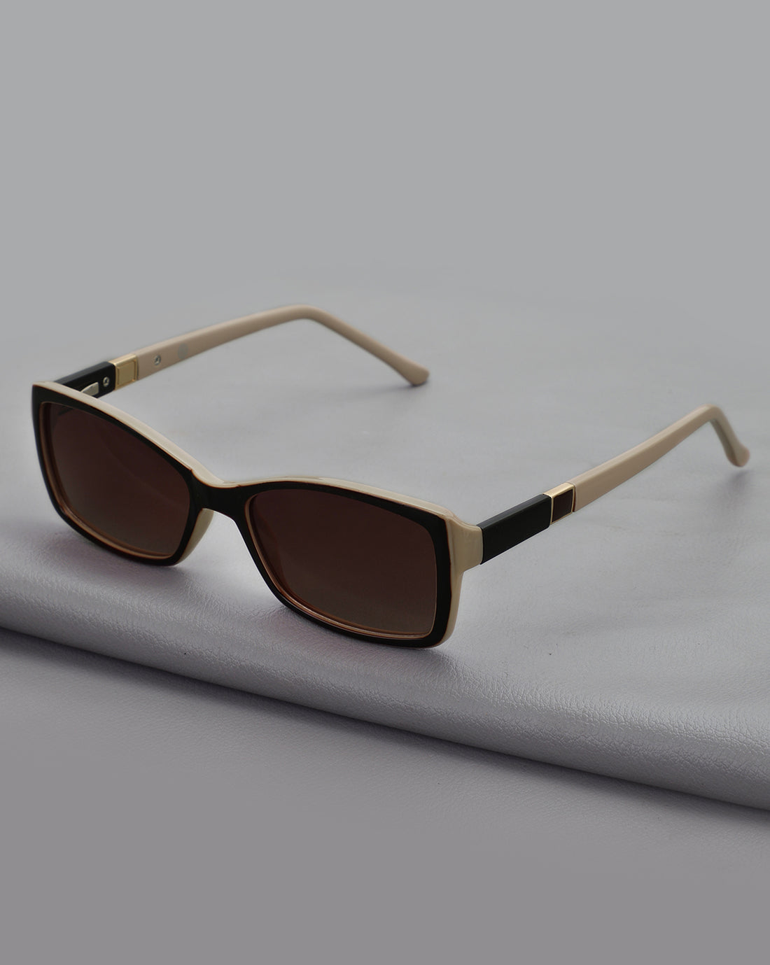Brown Toned with Brown Polarised Lens Rectangle Sunglass for women