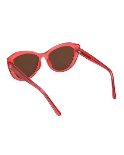 Red Toned with UV Protected Lens Cat Eye Sunglasses for women