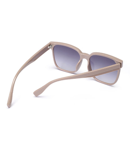 Women UV Protected Blue Lens Brown Toned Oversized Sunglasses