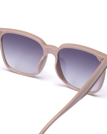 Women UV Protected Blue Lens Brown Toned Oversized Sunglasses