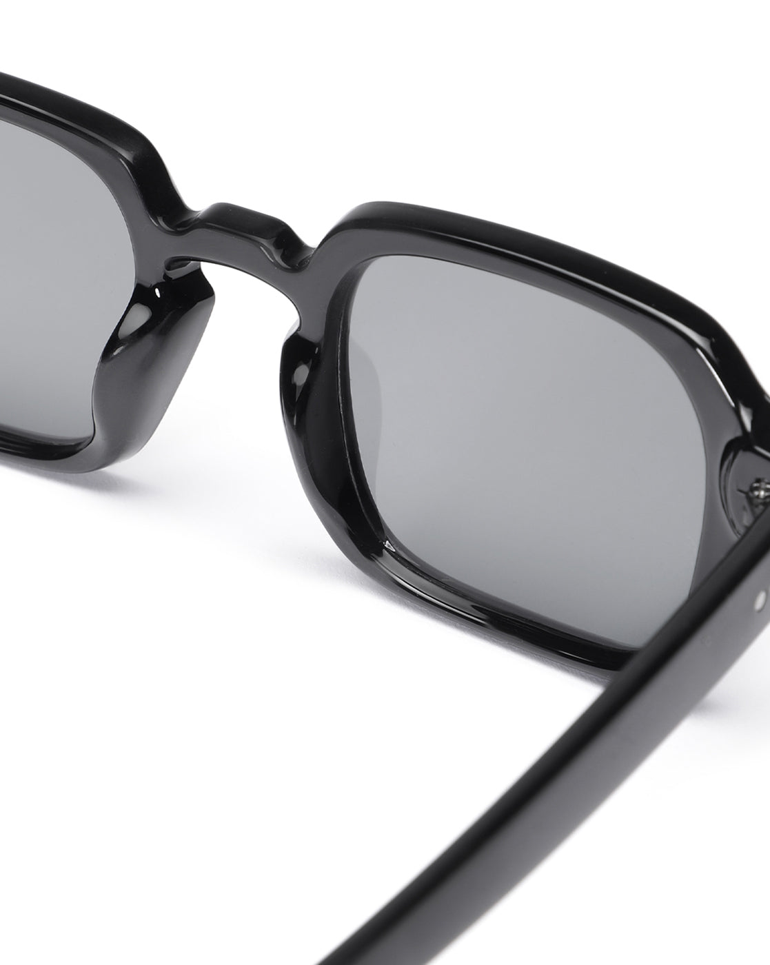 Women UV Protected Black Lens Black Toned Square Sunglasses
