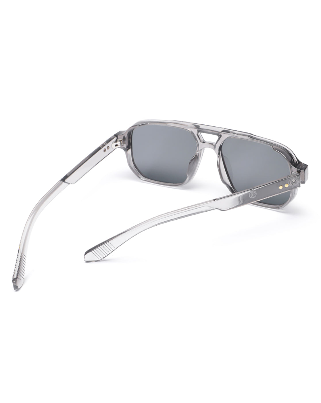 Women UV Protected Black Lens Black Gold Toned Cateye Sunglasses