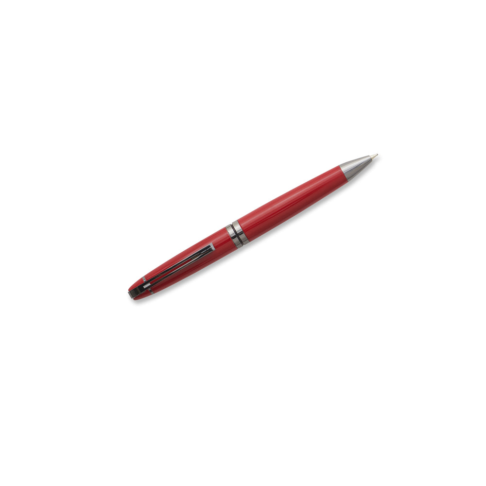 Carlton London Red Metallic Magnetic Metal Twist Pen