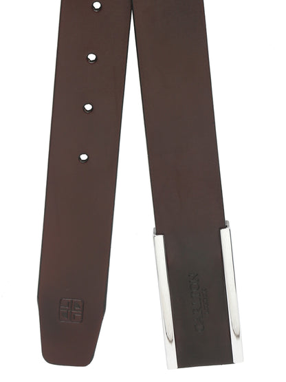 Men Brown Semi Formal Leather Belt