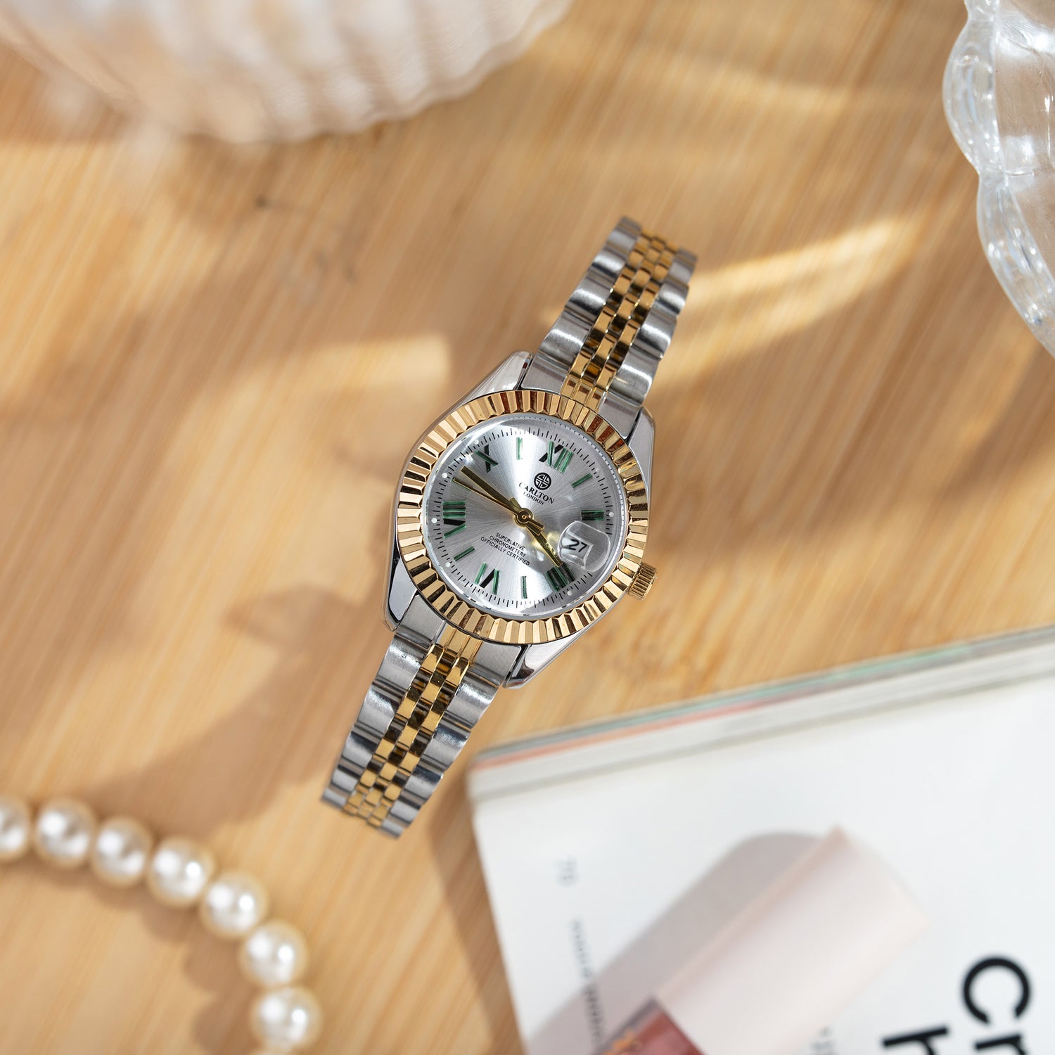 Harper: Mini White Stainless Steel Women Analog Watch CLRLW-004