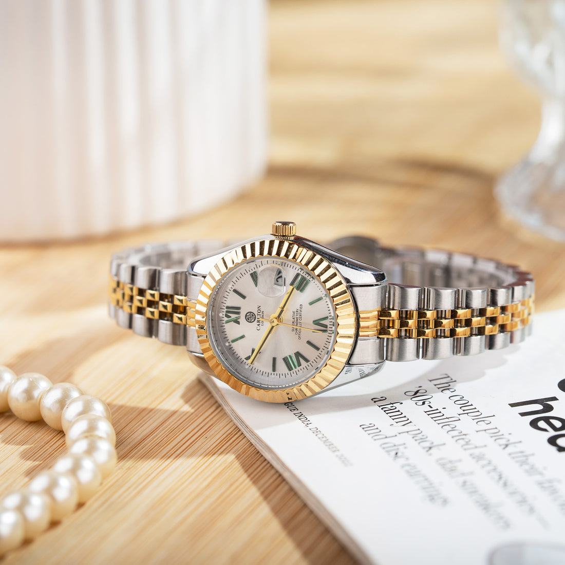 Harper: Mini White Stainless Steel Women Analog Watch CLRLW-004