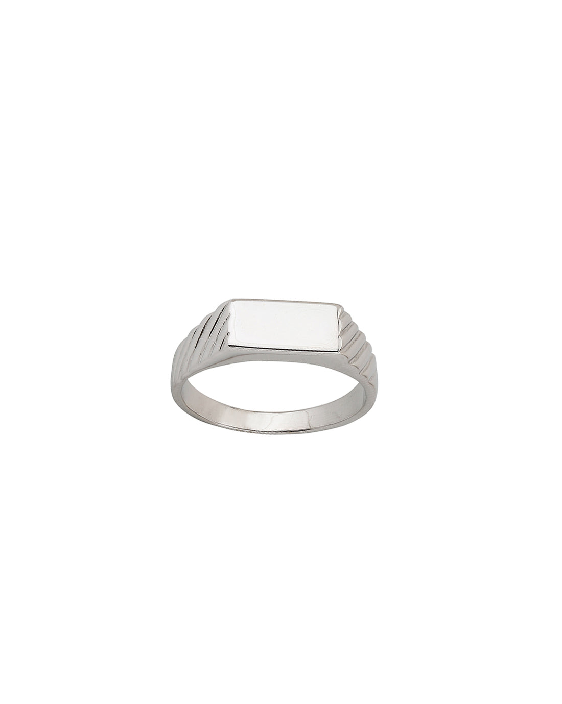 Carlton London 925 Sterling Silver Rhodium Plated Ring For Men