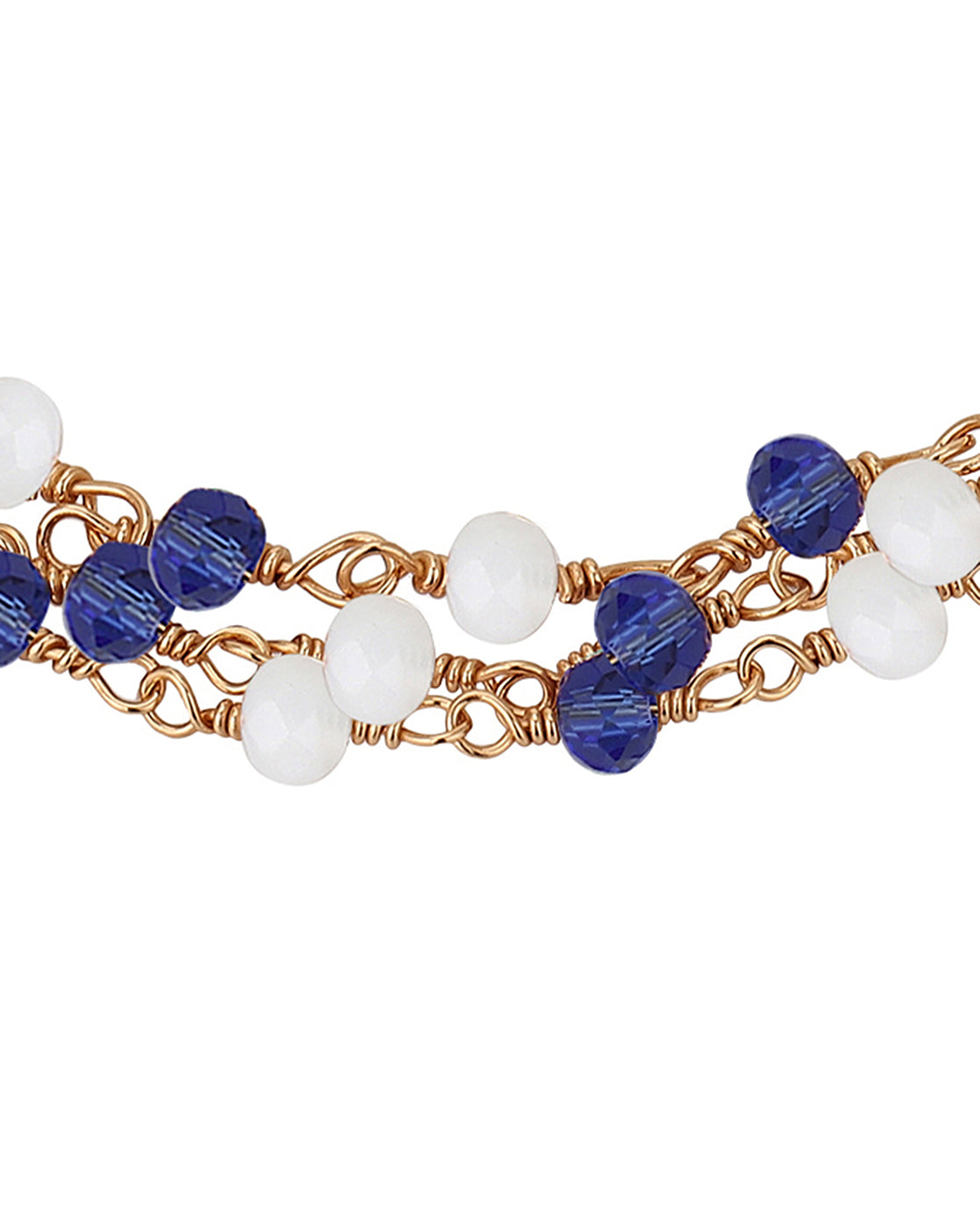 Carlton London Rose Gold Plated Charm Bracelet For Women