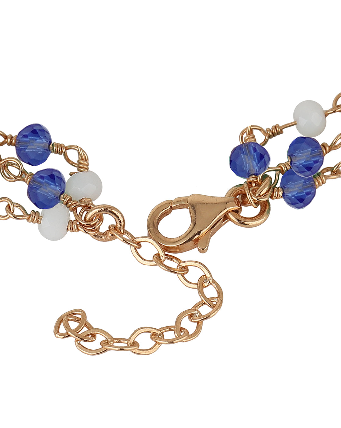 Carlton London Rose Gold Plated Charm Bracelet For Women