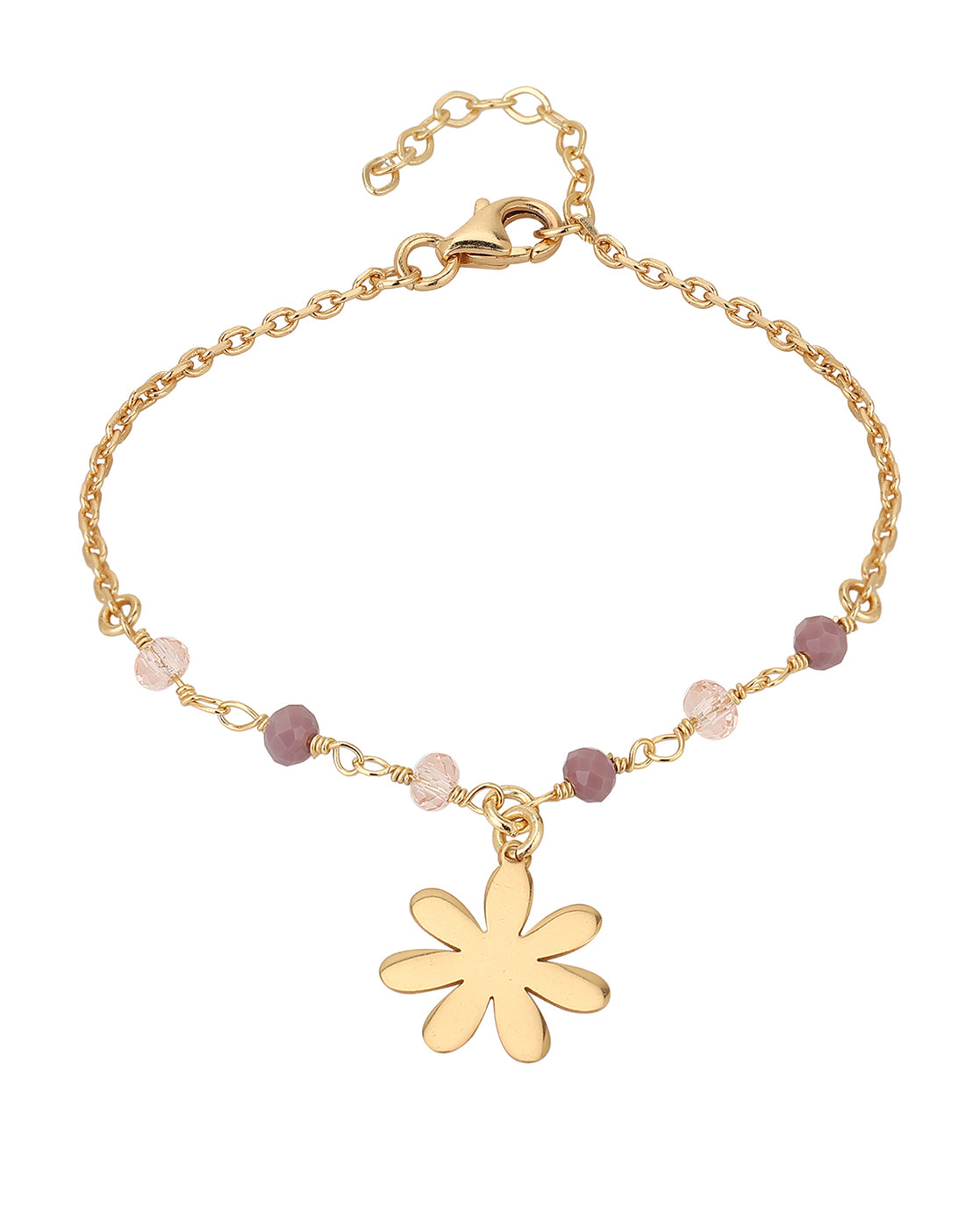 14k Gold Flower Bracelet, Solid Gold Daisy Bracelet, Moving Charm Bracelet,  Womens Minimalist Chain Bracelet, Tiny Floral Bracelet - Etsy