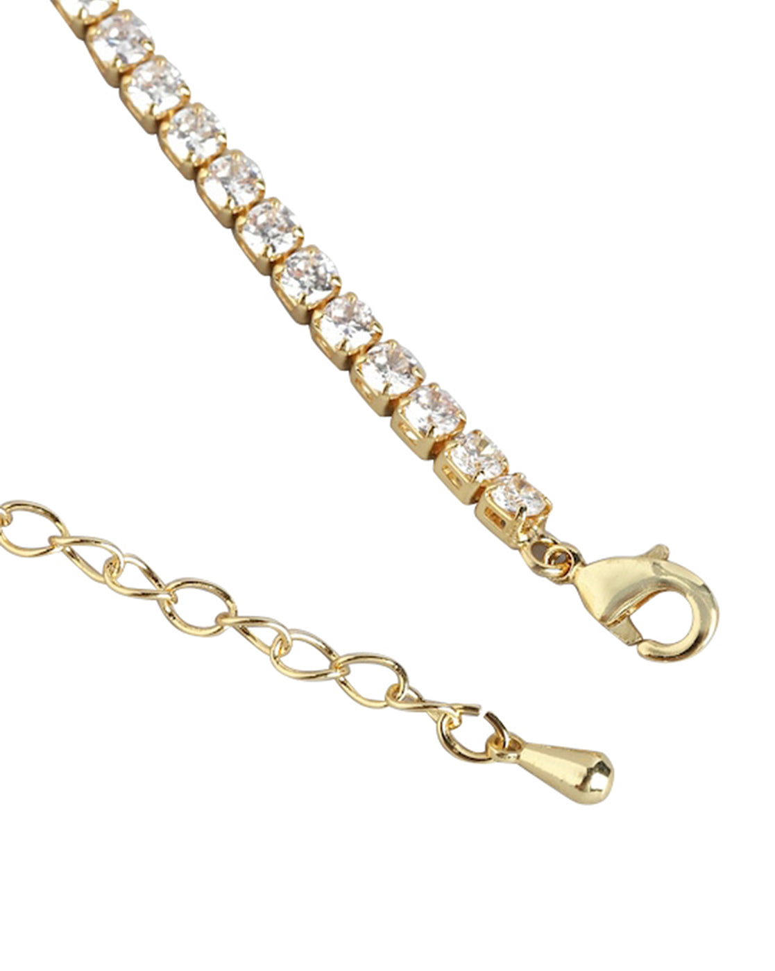 Gold Plated With Cz Fancy Adjustable Bracelet For Women