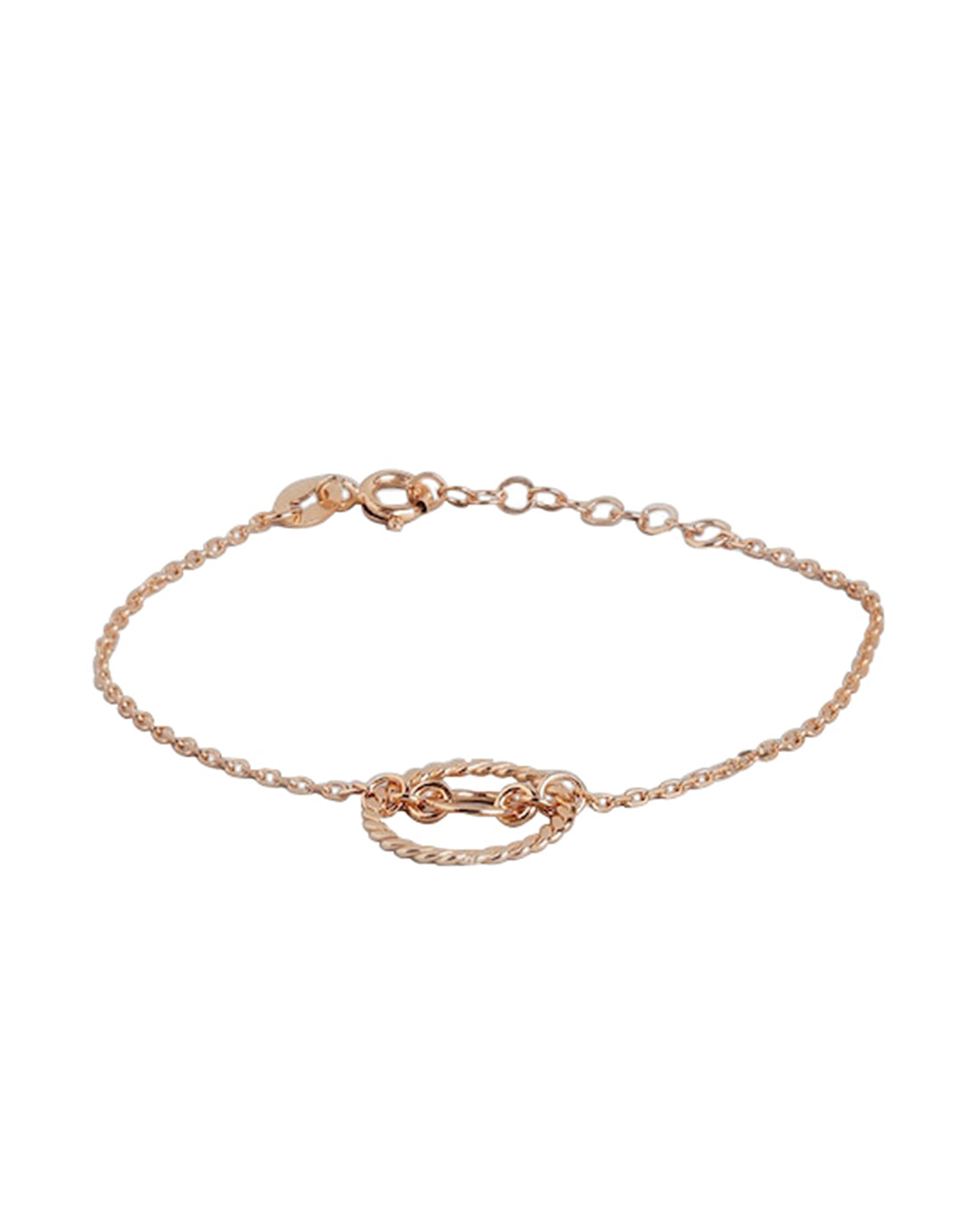18Kt Rose Gold Plated Charm Bracelet For Women