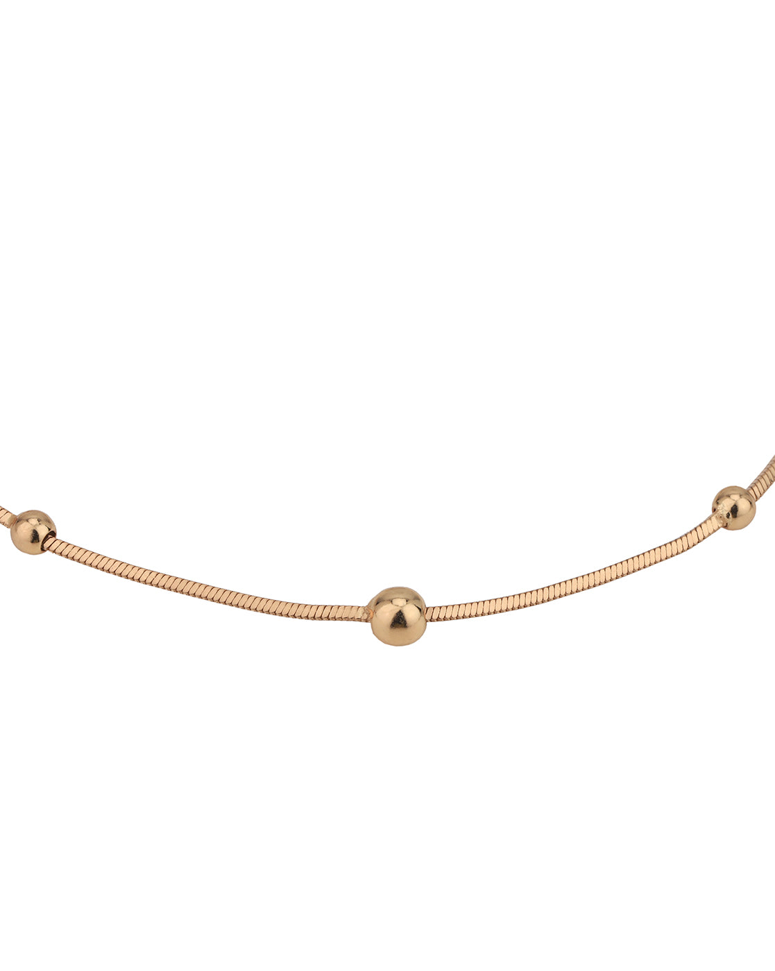 18kt Rose Gold Plated with Ball Charm Bracelet for women