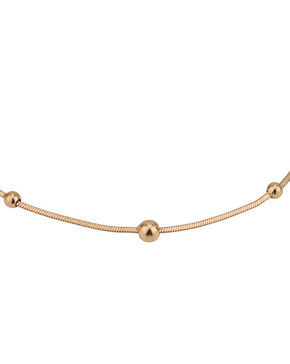 18kt Rose Gold Plated with Ball Charm Bracelet for women