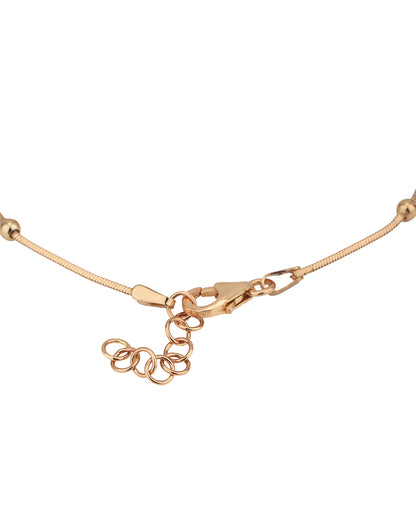 18kt Rose Gold Plated with Ball Charm Bracelet for women