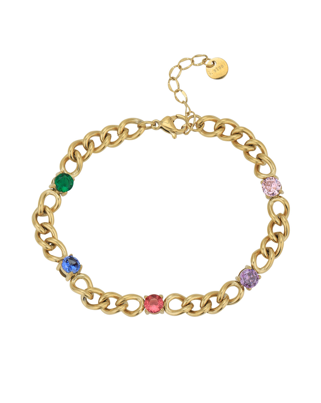 Gold Plated with CZ Charm Bracelet for women