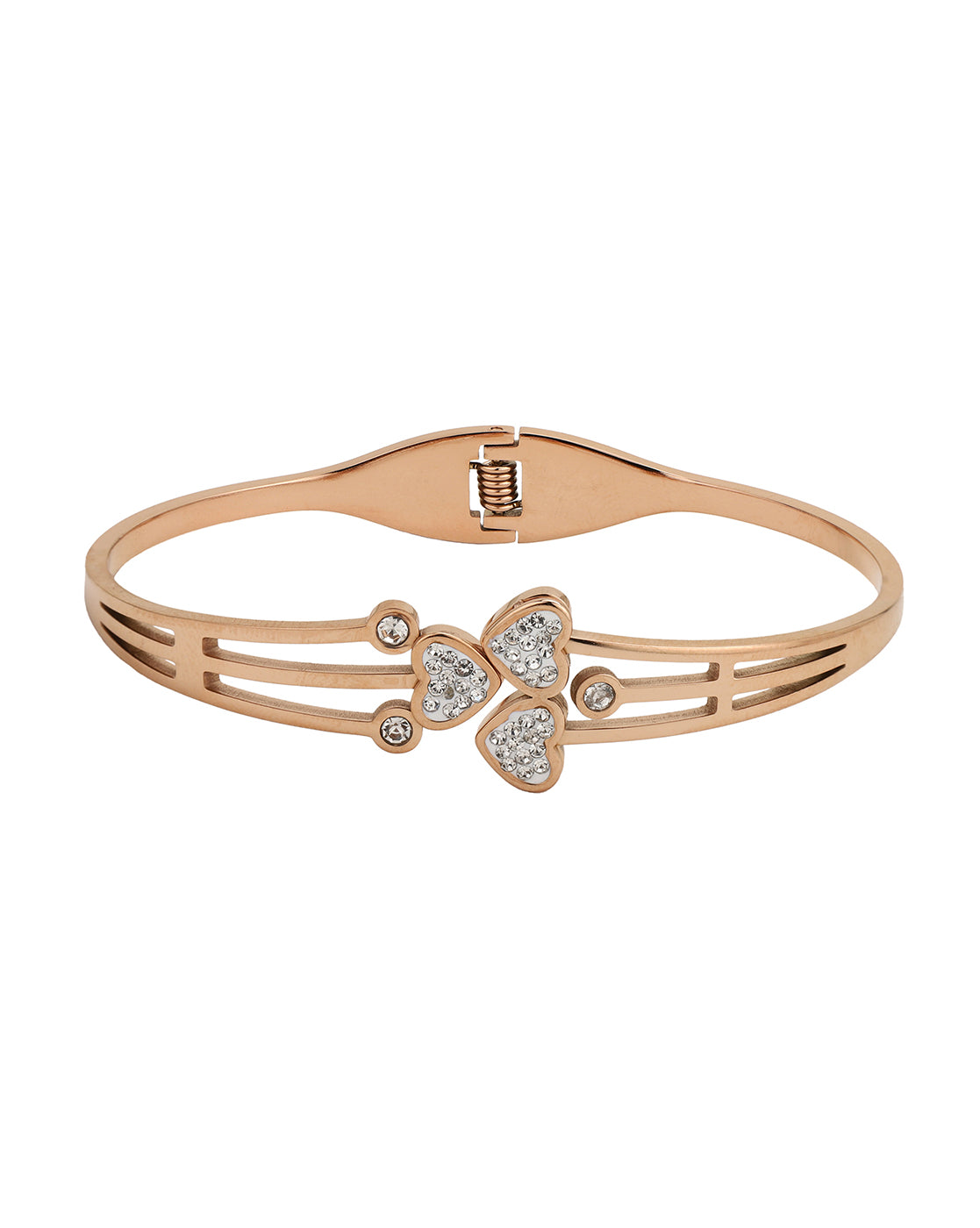 Rose Gold Plated with CZ Heart Bracelet