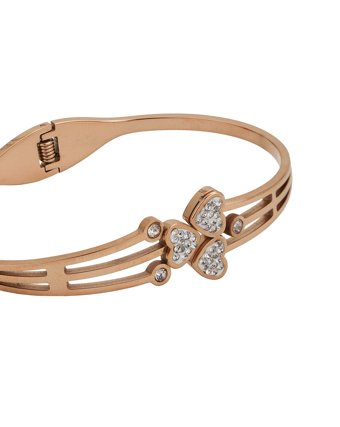 Rose Gold Plated with CZ Heart Bracelet