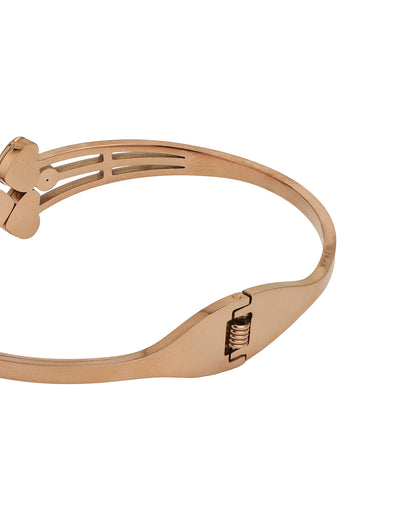 Rose Gold Plated with CZ Heart Bracelet