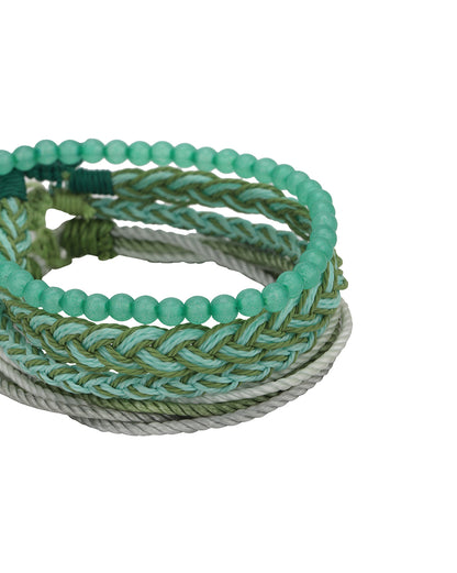 Multi Coloured Set of 4 Braided Stacking Friendship Bracelet