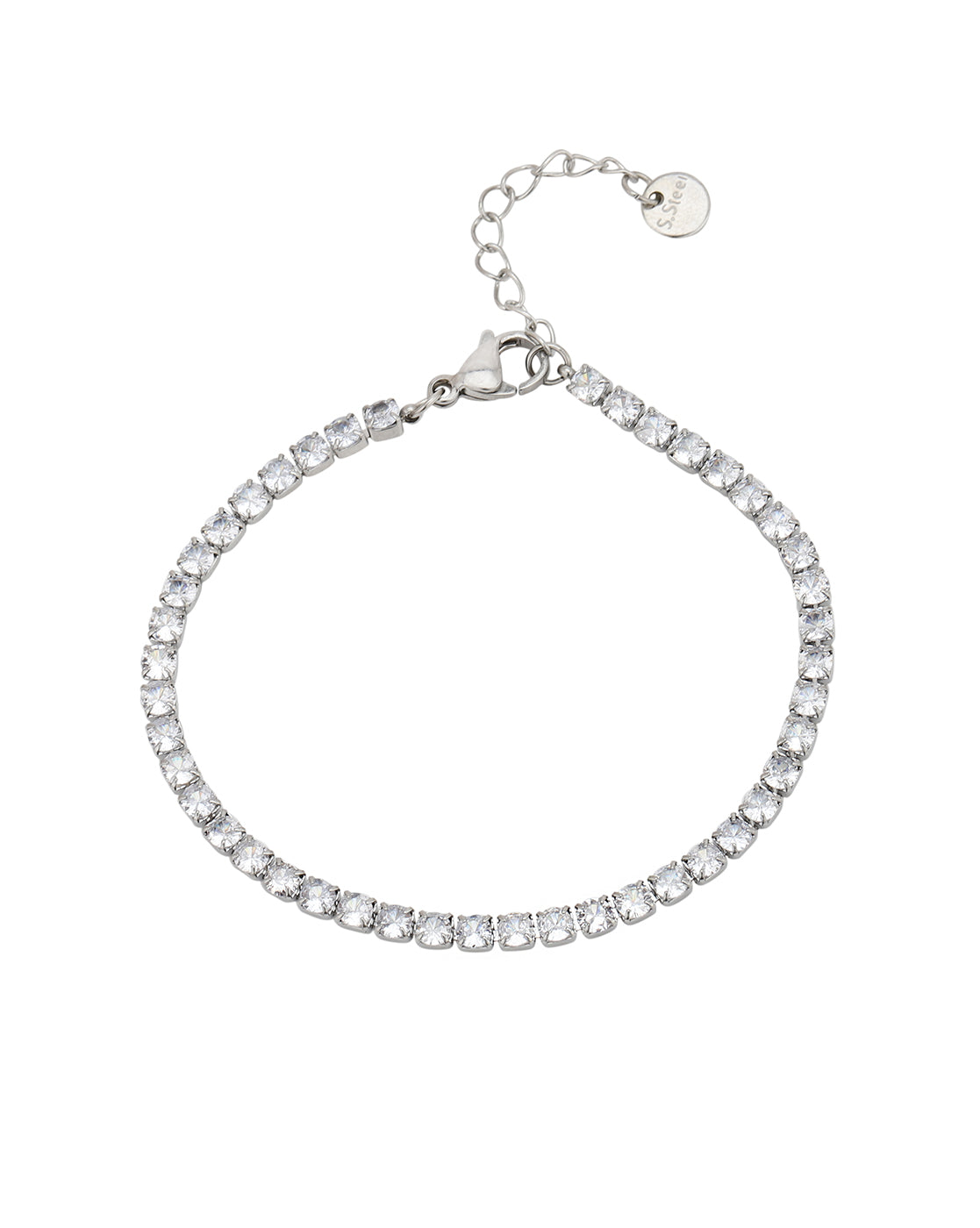 Silver Plated CZ Wraparound Tennis Bracelet