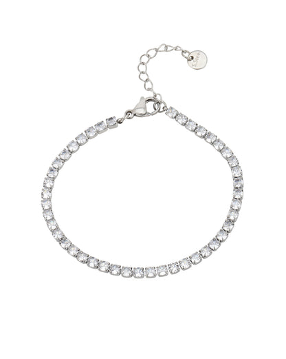 Silver Plated CZ Wraparound Tennis Bracelet