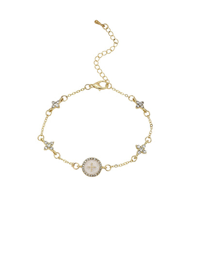 Gold Plated CZ Multiple Star Wraparound Bracelet