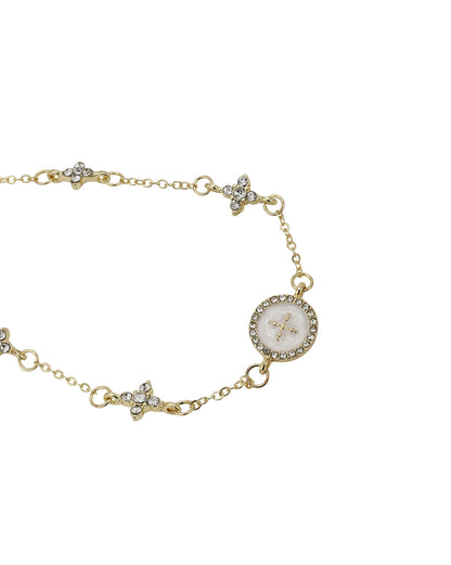 Gold Plated CZ Multiple Star Wraparound Bracelet