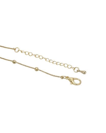 Gold Plated CZ and Pearl Charm Bracelet