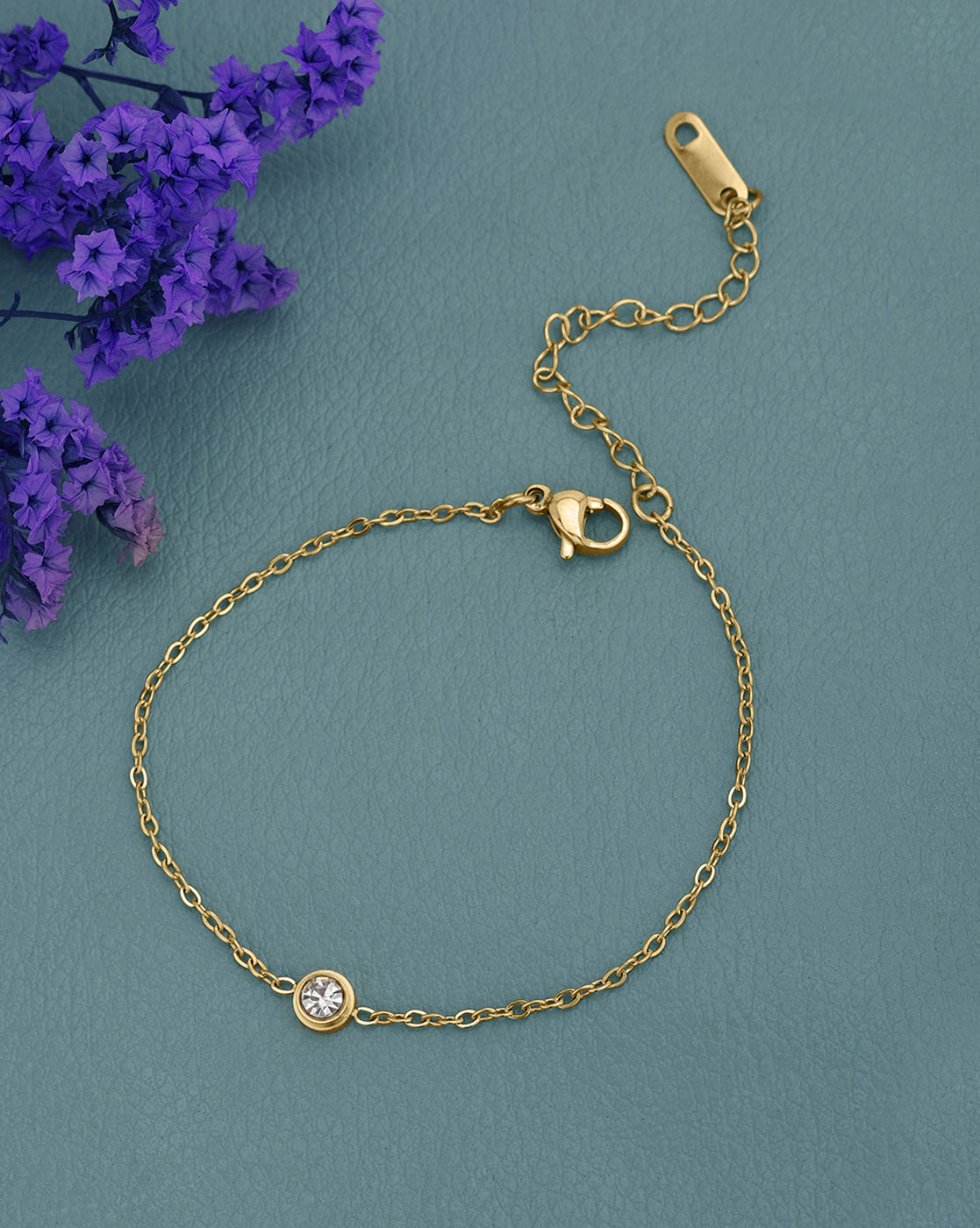 Gold Plated CZ Wraparound Bracelet