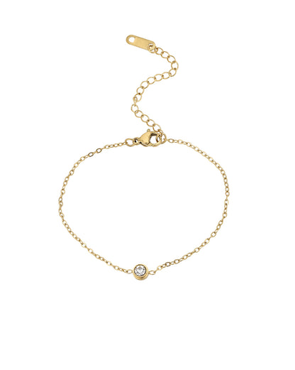 Gold Plated CZ Wraparound Bracelet