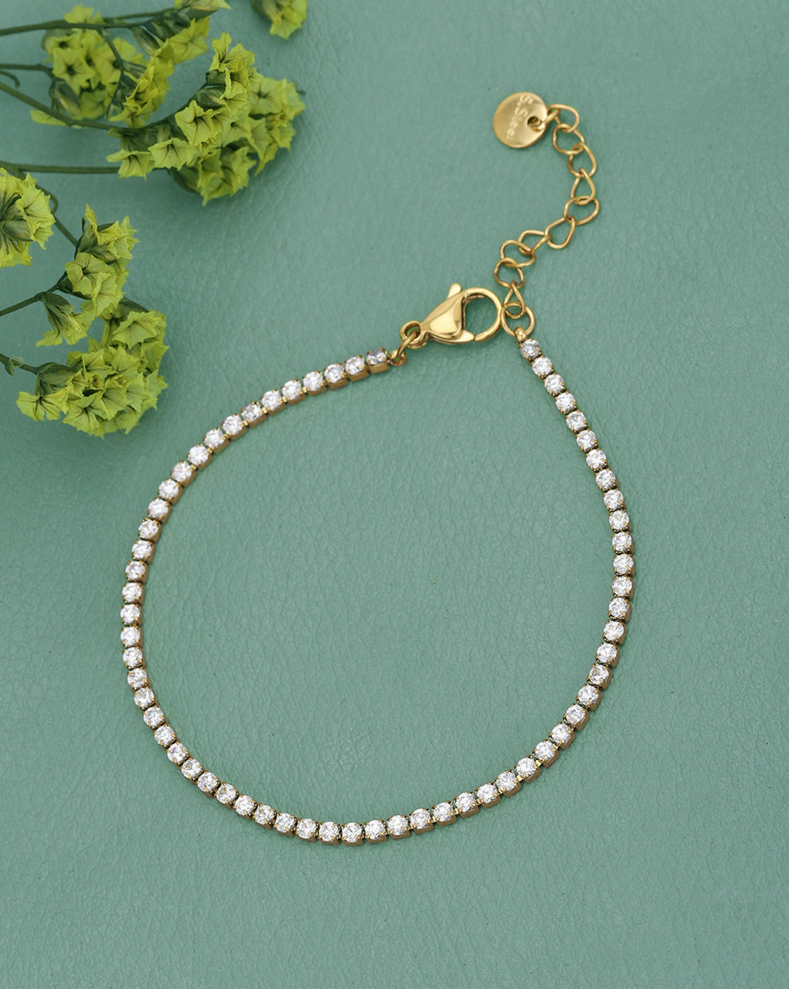 Gold Plated CZ Wraparound Tennis Bracelet