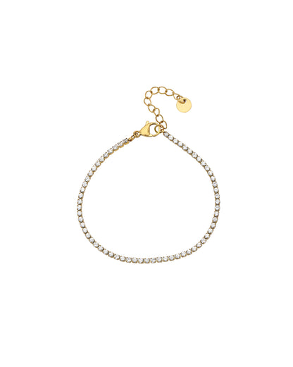 Gold Plated CZ Wraparound Tennis Bracelet