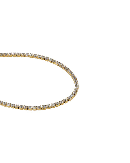 Gold Plated CZ Wraparound Tennis Bracelet