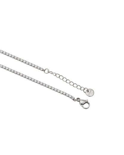 Silver Plated CZ Wraparound Tennis Bracelet