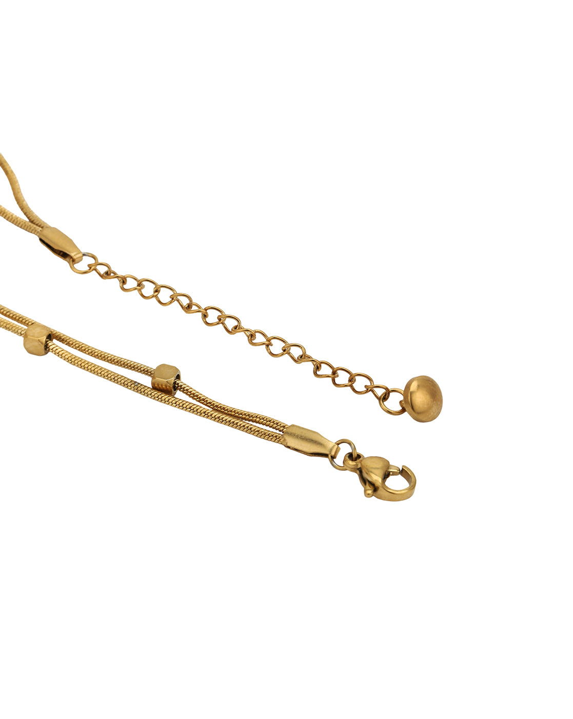 Gold Plated Double Chain Wraparound Bracelet