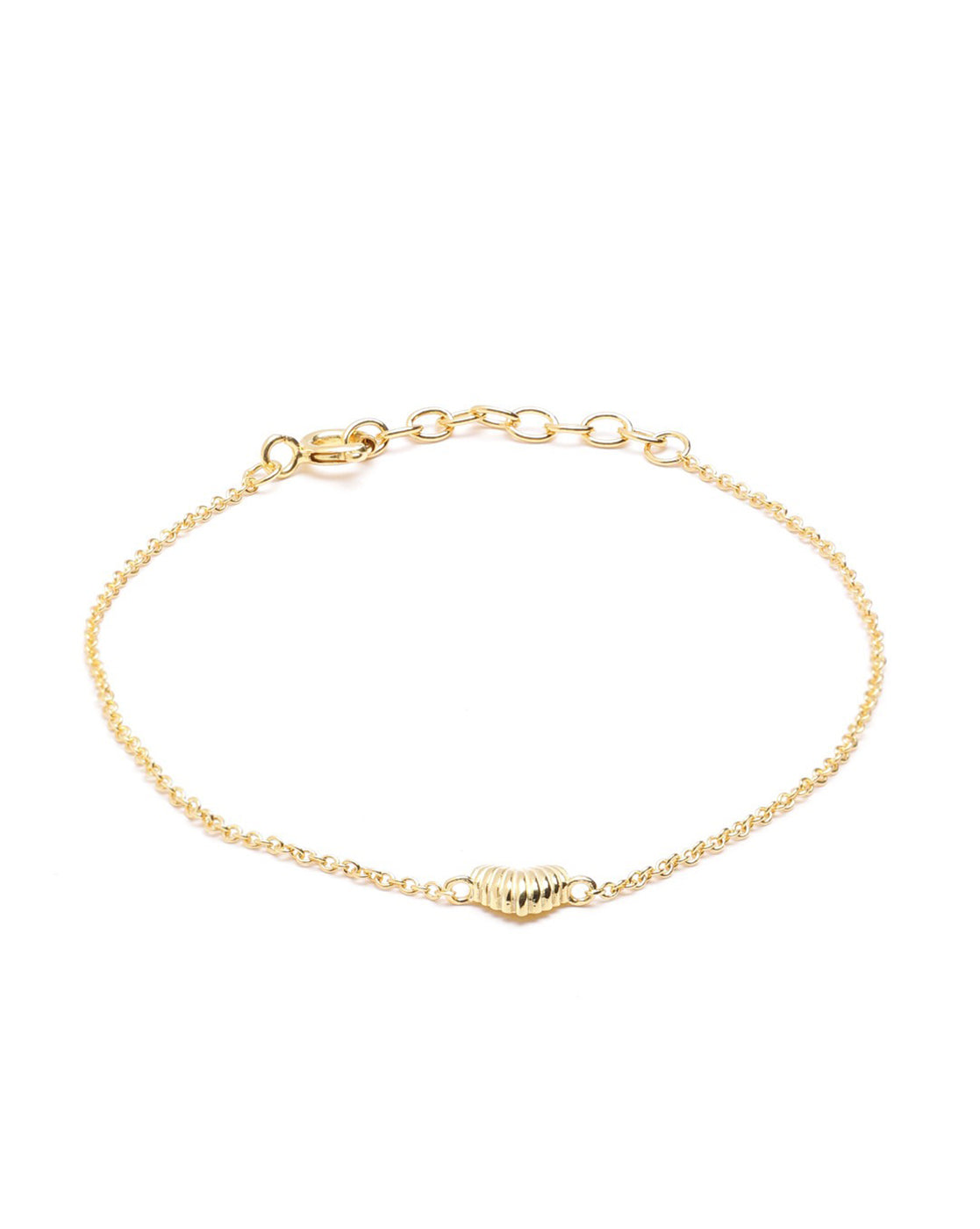 18kt Gold Plated Heart Wraparound Bracelet