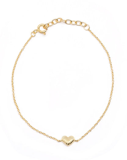 18kt Gold Plated Heart Wraparound Bracelet