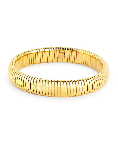 18kt Gold Plated Snake Texture Supple Bracelet