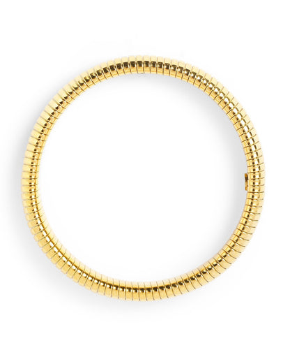 18kt Gold Plated Snake Texture Supple Bracelet