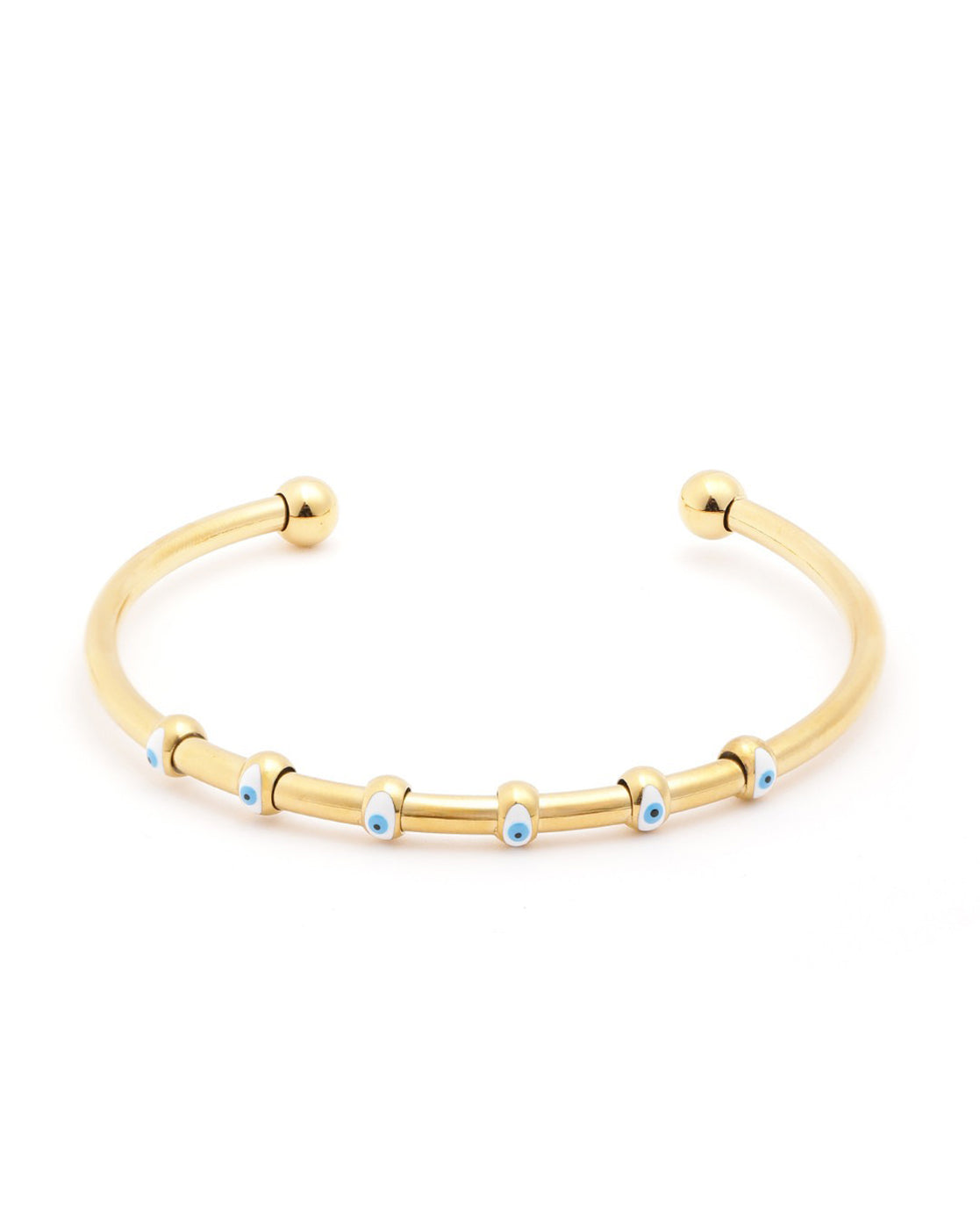 18kt Gold Plated Evil Eye Cuff Link Bracelet