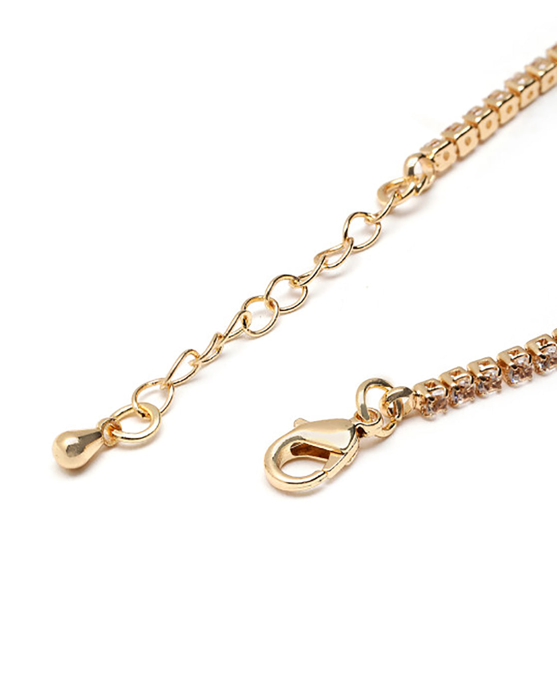 Gold Plated Green CZ Charm Bracelet