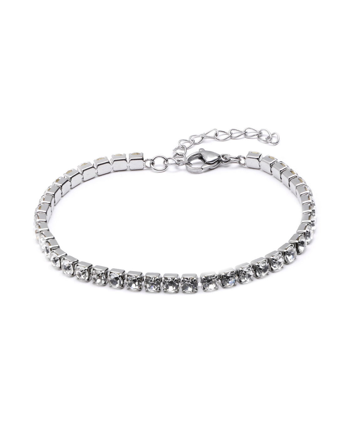 Silver Plated CZ Tennis Wraparound Bracelet