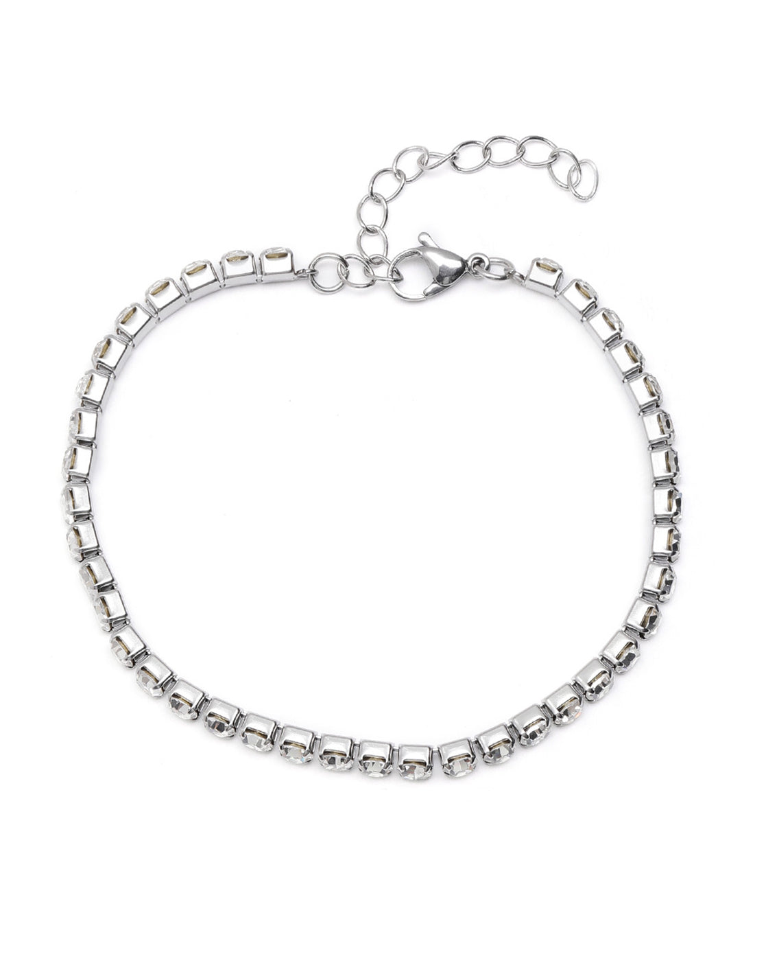 Silver Plated CZ Tennis Wraparound Bracelet